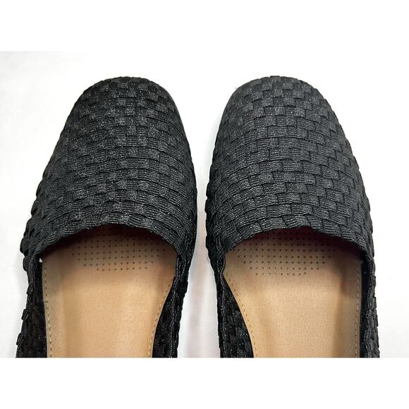 Women's Comfort View Bethany Slip On Woven Black Flats Size 11M Comfort Travel - Picture 14 of 14